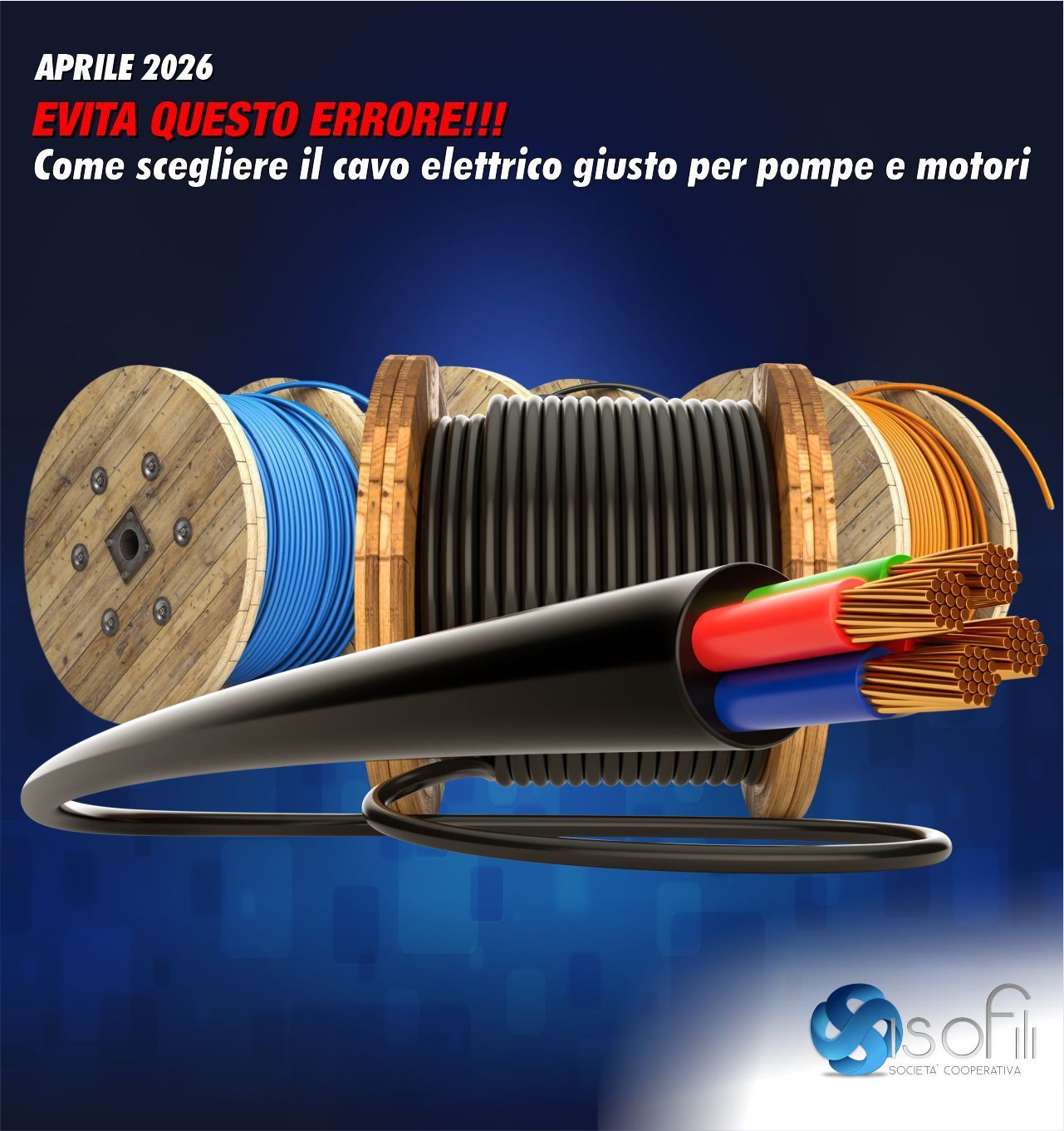 Come scegliere il cavo giusto per pompe e motori (evita questo errore)