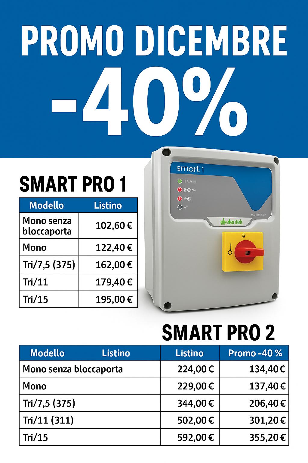 Tabella prezzi offerta speciale quadri elettrici