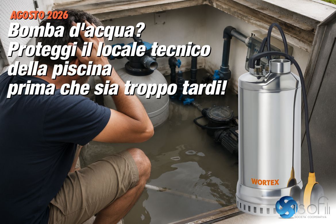 Locale tecnico della piscina allagato: come proteggerlo con la Wortex SVS 1000 DA